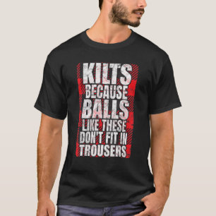 Männer, wie man den Kilt für einen Typ von Tartan  T-Shirt