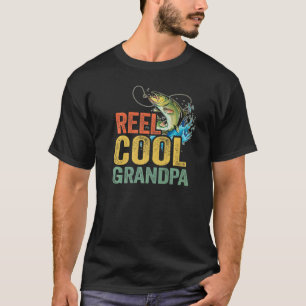 Männer Wirklich Cooler Opa Bass Fisch Vater Angler T-Shirt