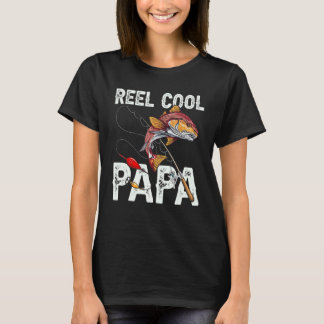 Männer Wirklich Cooler Papa Angeln Fischer Vater D T-Shirt