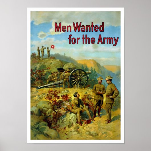 Männer Wollte für die Armee — Erste Weltkriege Poster (Vorne)