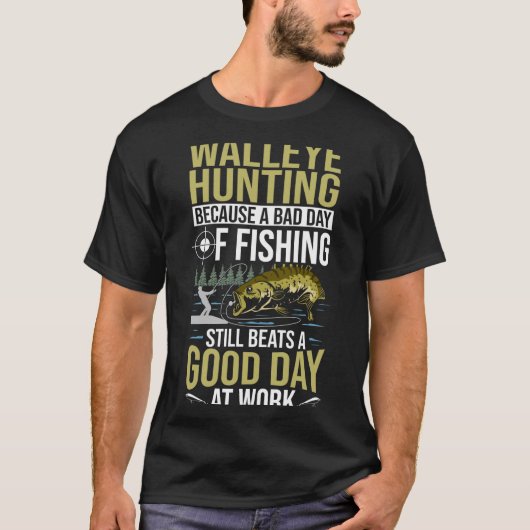 Männer Zander Jäger Zander Angler Jagd T-Shirt (Vorderseite)