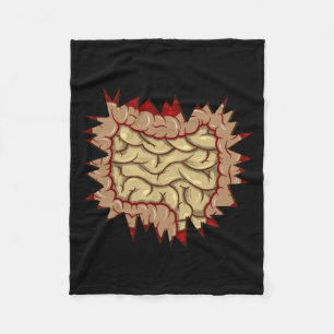 Männer Zombie-Eingeweide Innereien Magen Halloween Fleecedecke