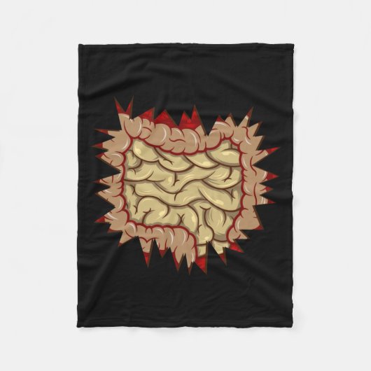 Männer Zombie-Eingeweide Innereien Magen Halloween Fleecedecke (Vorderseite)