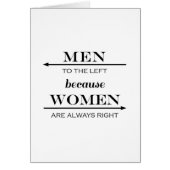 Männer zu dem links, weil Frauen immer Recht haben (Vorne)