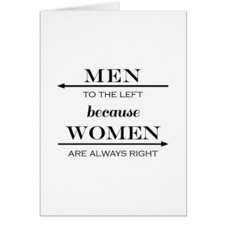 Männer zu dem links, weil Frauen immer Recht haben