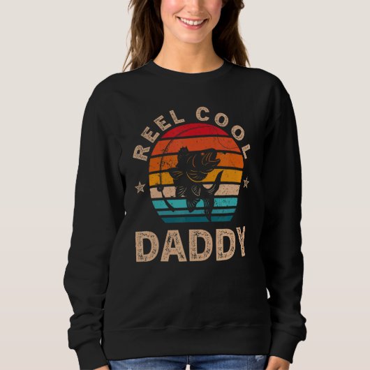 Männer zum Vatertag werden Cool Daddy Fishing Sweatshirt (Vorderseite)