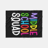 Männer zurück zur Schule Mittelschule-Squad-Team Fleecedecke (Vorderseite (Horizontal))