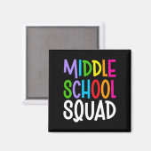 Männer zurück zur Schule Mittelschule-Squad-Team Magnet (Vorderseite/Rückseite)