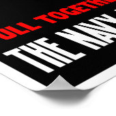 Männer zusammenziehen - die Marine braucht uns Poster (Ecke)