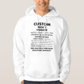 Männerangepasstes Personalisiertes klassisches Wei Hoodie (Vorderseite)