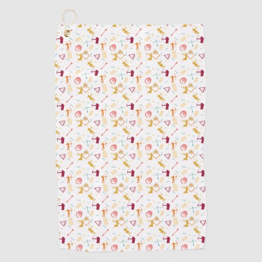 Männerarchie - Boys Bow and Arrow Pattern Golfhandtuch (Vorderseite)