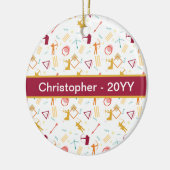 Männerarchie - Boys Bow and Arrow Pattern Keramik Ornament (Links)