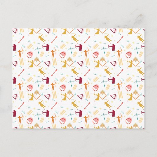 Männerarchie - Boys Bow and Arrow Pattern Postkarte (Vorderseite)