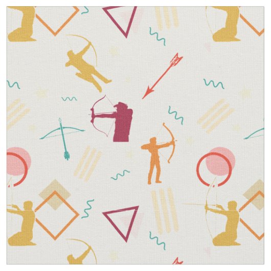 Männerarchie - Boys Bow and Arrow Pattern Stoff (Nahaufnahme)
