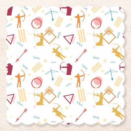 Männerarchie - Boys Bow and Arrow Pattern Untersetzer (Vorderseite)