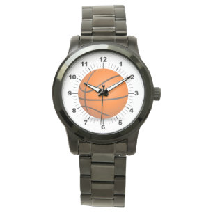 Männerbasketball Oversized Black Bracelet Watch Armbanduhr