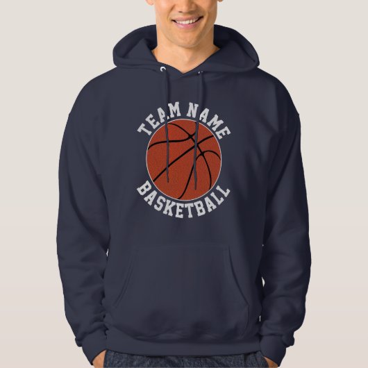 Männerbasketball-Team - Jersey-Nummer Hoodie (Vorderseite)