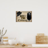 Männerbekleidung Poster (Küche)