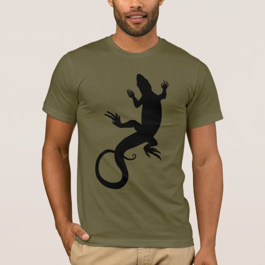 Männerechse T - Shirt Cool Reptile Lizard Art Shir (Vorderseite)