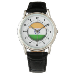 Männerfahne in Indien Kronenleder Armbanduhr