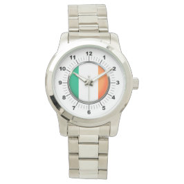 Männerflagge - Oversized Silver Bracelet Watch Armbanduhr