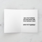 Männerfreude am 45. Geburtstag Karte (Innenseite)