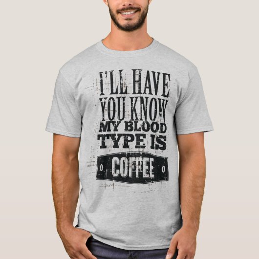 Männerfreundlicher Kaffee-T - Shirt (Vorderseite)
