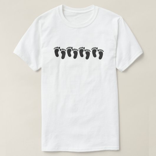 Männerfußabdruck T-Shirt (Design vorne)
