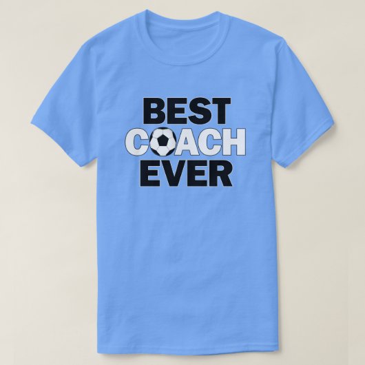 Männerfußball trainiert BEST COACH EVER Sportteam T-Shirt (Design vorne)