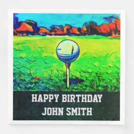 Männergewohnheit beim Golfen zum Geburtstag von Na Serviette