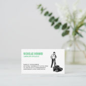 Männergräse | Rasenmäher Visitenkarte (Stehend Vorderseite)