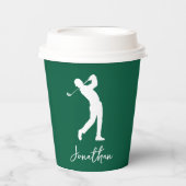 Männergrüne Monografie Pappbecher (Vorderseite)