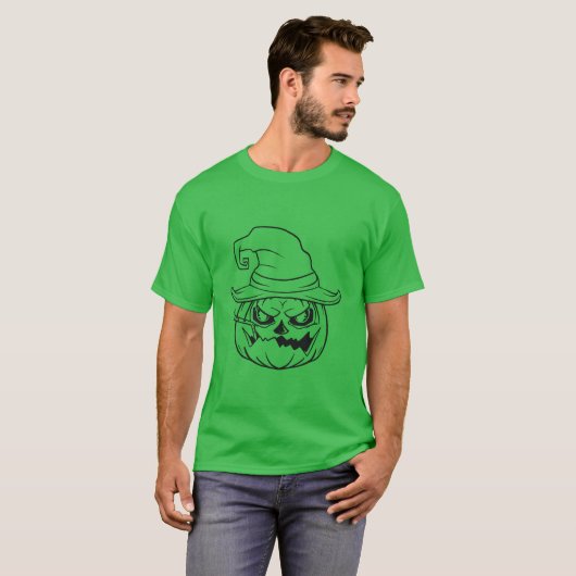 Männergrüner Halloween-T - Shirt (Vorne ganz)
