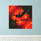 Männergymnastik - Lava Zerstörende Jungen nach Maß Leinwanddruck (Insitu (Holzboden))