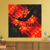 Männergymnastik - Lava Zerstörende Jungen nach Maß Leinwanddruck (Insitu (Wohnzimmer))