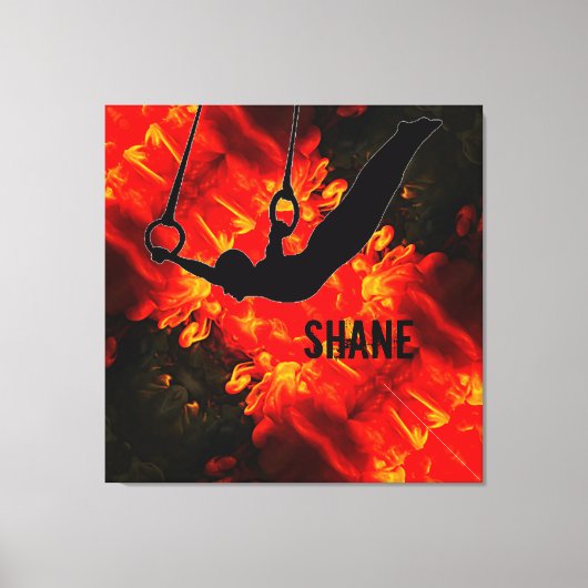 Männergymnastik - Lava Zerstörende Jungen nach Maß Leinwanddruck (Vorderseite)