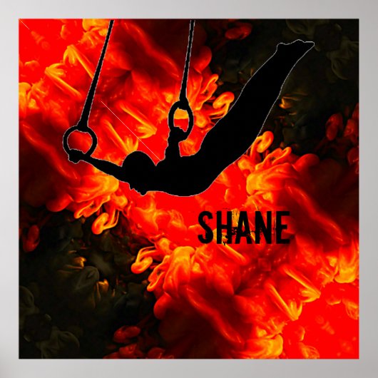 Männergymnastik - Lava Zerstörende Jungen nach Maß Poster (Vorne)