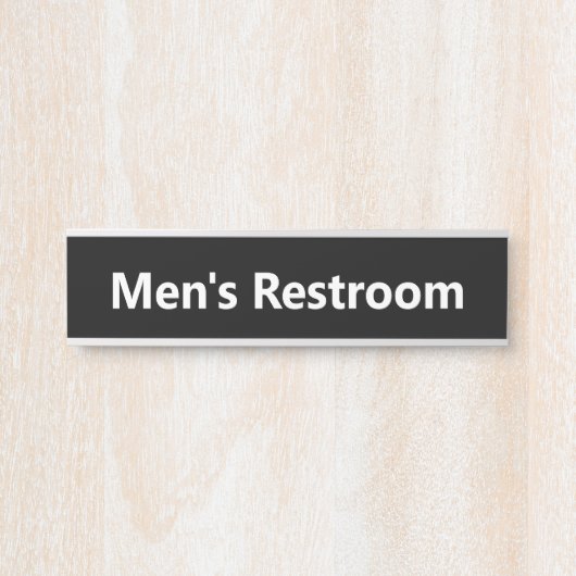 Männerhalle Schwarz und Weiß Türschild (Vorderseite )