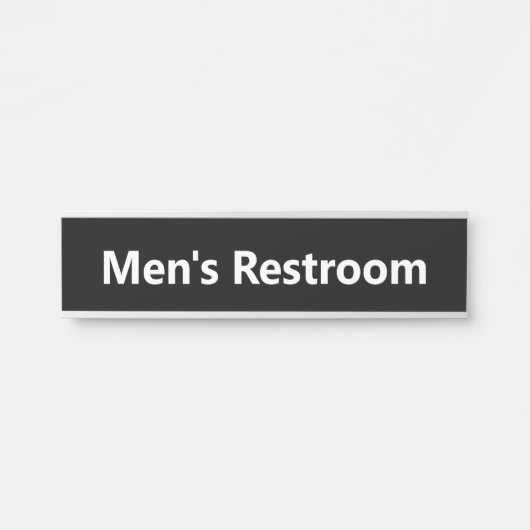 Männerhalle Schwarz und Weiß Türschild (Vorderseite )