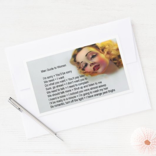 Männerhandbuch für Frauen Rechteckiger Aufkleber (Umschlag)