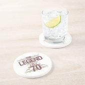 Männerhase 70. Geburtstag Getränkeuntersetzer (Seite)