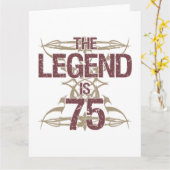 Männerhase 75. Geburtstag Karte (Gelbe Blume)