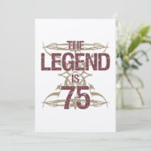 Männerhase 75. Geburtstag Karte (Stehend Vorderseite)