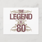 Männerhase 80. Geburtstag Postkarte (Vorderseite)