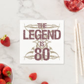 Männerhase 80. Geburtstag Serviette (Beispiel)