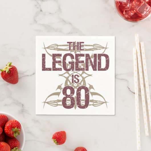 Männerhase 80. Geburtstag Serviette (Beispiel)