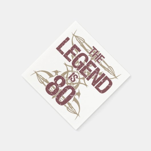 Männerhase 80. Geburtstag Serviette (Ecke)