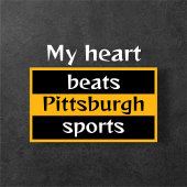 Männerherz schlägt Pittsburgh Sports T - Shirt