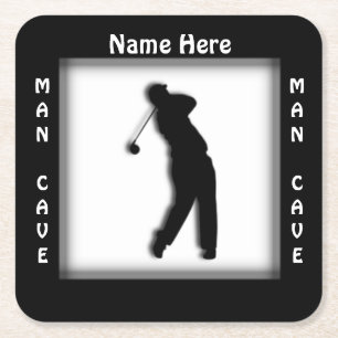 Männerhöhle ANPASSEN Golf Untersetzer