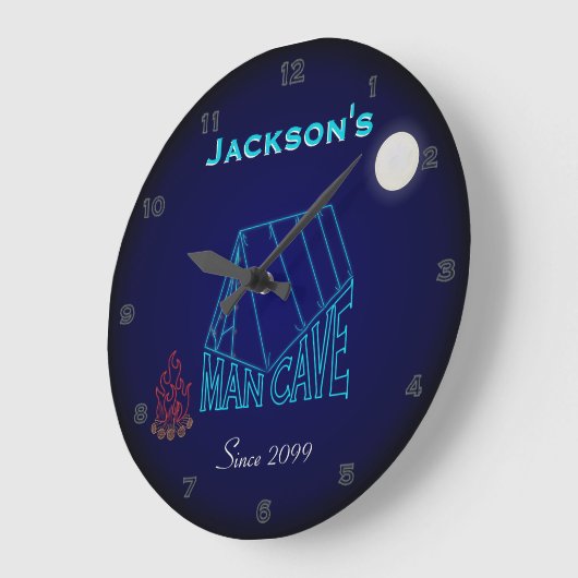 Männerhöhle - Zeichen für die Wall-Uhr der Campers Große Wanduhr (Winkel)